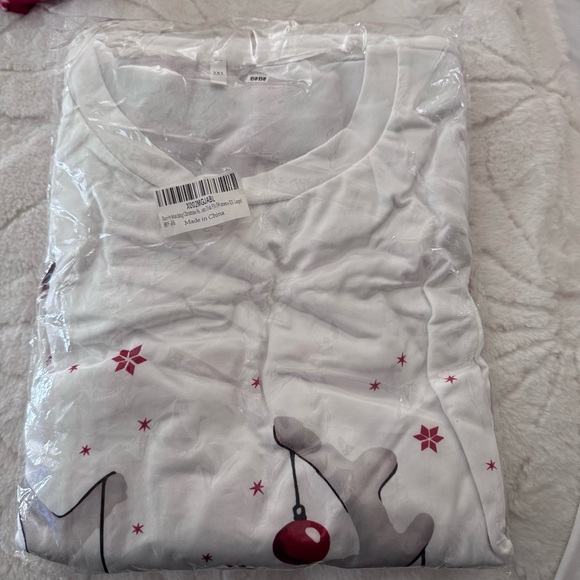 New! Christmas Red Reindeer Men’s PJs Sz Large - Picture 4 of 7